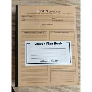 Lesson Plan Book Teacher Planner 108 Pages 8x11.5 Softcover Academic Organizer‎